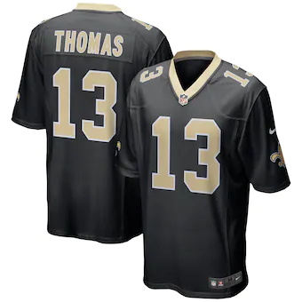 mens nike michael thomas black new orleans saints team colo